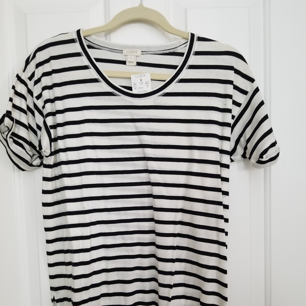 J. Crew stripe Tee Top size small